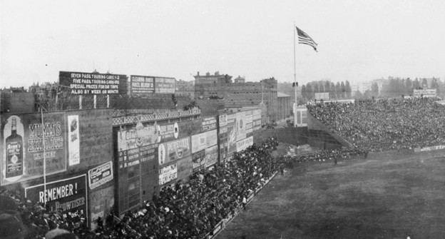 Fenway Park's Left Field Wall, circa 1914