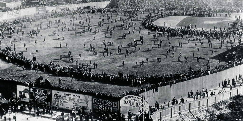 Scene from 1903 World Series at Huntington Avenue Grounds, Boston, MA